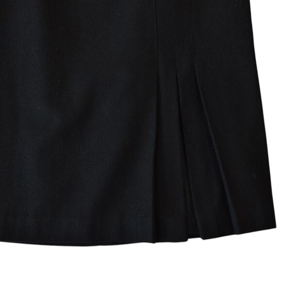 Vintage Black Wool Blend High Waist Pencil Skirt - Size Small Classic Fashion - Picture 3 of 7